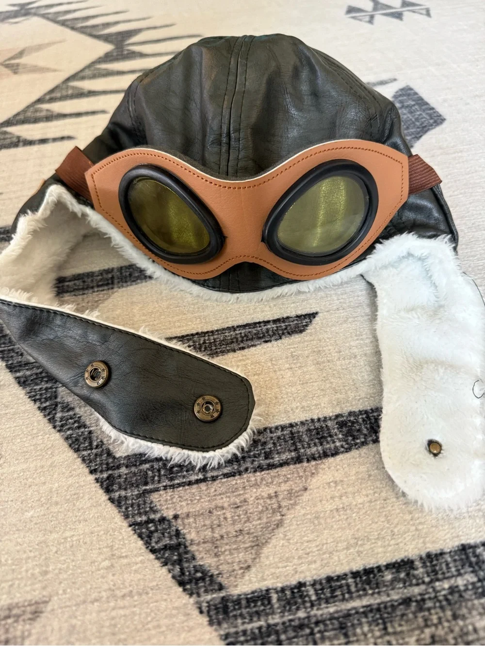 NEW Kids Pilot Aviator Trapper Hat with Goggles